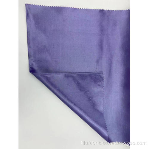 100% polyester warna ungu kain permukaan cerah